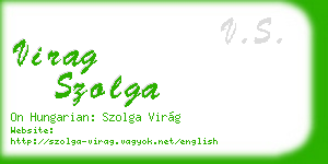 virag szolga business card